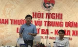 Bí thư thứ nhất T.Ư Đoàn Lê Quốc Phong phát biểu kết luận Hội nghị Ban Thường vụ T.Ư Đoàn lần thứ ba, Khoá XI. Ảnh: L.X.S.