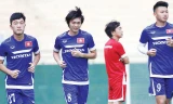 Tuấn Anh (giữa) vẫn còn cơ hội dự VCK U23 châu Á sau khi chơi khá thuyết phục ở trận giao hữu cuối cùng gặp U23 Nhật Bản. Ảnh: VSI.
