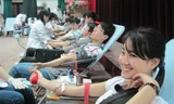 Chương trình Vì một mùa thi không thiếu máu của CLB Hiến máu Đại học Y Hà Nội.