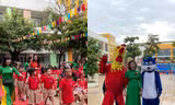 Hà Nội: Thầy cô Tiểu học Phương Mai nhập vai mascot đón học sinh khiến "hội gà con" lớp 1 thích mê