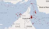 Bản đồ khu vực eo biển Hormuz. Ảnh: AP