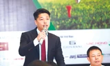 Ông Nguyễn Thái Dương phát biểu tại cuộc họp báo giải Tiền Phong Golf Championship 2019. Ảnh: Hồng Vĩnh 