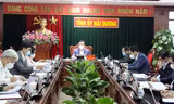 Ông Phạm Xuân Thăng - Bí thư Tỉnh ủy Hải Dương chủ trì cuộc họp Ban Thường vụ về việc tiêm vắc-xin.