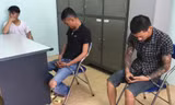 3 đối tượng tại cơ quan công an.