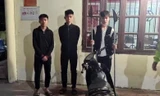 Ba thanh niên tại cơ quan công an.