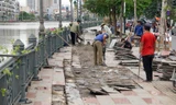 Vỉa hè phố đi bộ nghìn tỷ ở Hải Phòng chưa bàn giao liên tục nứt vỡ