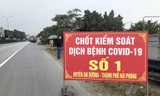 Chốt kiểm soát COVID-19 tại huyện An Dương, TP Hải Phòng.