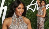Naomi Campbell mặc xuyên thấu khoe đường cong siêu mẫu trứ danh