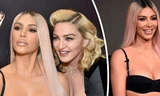 Kim Kardashian và 'nữ hoàng nhạc pop' Madonna mặc gợi cảm đọ sắc