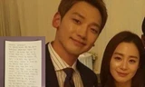 Kim Tae Hee viết thư tay gửi fan hậu đám cưới