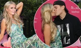 Paris Hilton sang chảnh, đắm đuối 'khóa môi' tình trẻ 