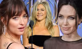 Sao nữ ’50 sắc thái’ lén nhìn Angelina Jolie phớt lờ Jennifer Aniston