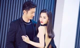 Diện đầm hở lưng táo bạo, Angelababy quyến rũ sánh đôi chồng