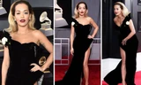 Rita Ora diện váy siêu xẻ quyến rũ hút hồn trên thảm đỏ Grammy
