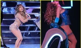 Jennifer Lopez diện váy bó xuyên thấu, biểu diễn bốc lửa