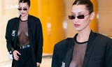 Bella Hadid lấp ló 'vòng 1' đi thử nội y
