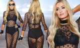 Paris Hilton trình diễn nội y xuyên thấu táo bạo ở Ý
