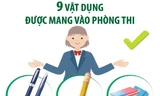 Thi tốt nghiệp THPT năm 2024: 9 vật dụng được mang vào phòng thi