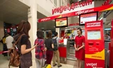 Quầy thủ tục của Vietjet Air.
