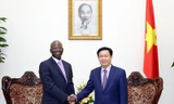 Phó Thủ tướng trong một lần tiếp ông Ousmane Dione, Giám đốc Quốc gia của Ngân hàng Thế giới tại Việt Nam (ảnh tư liệu) 