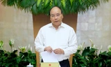 Thủ tướng Nguyễn Xuân Phúc phát biểu tai phiên họp Chính phủ thường kỳ (ảnh H.N)