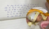 Bé gái sơ sinh bị bỏ rơi tại cây xăng kèm tâm thư
