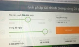Một trong những website cho vay trực tuyến. Ảnh chụp màn hình. 