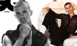Con trai thứ nhà Beckham cạo đầu, nuôi ria mép đầy khác lạ trên bìa tạp chí thời trang