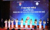 Những nữ sinh tiêu biểu trong lĩnh vực công nghệ thông tin được T.Ư Đoàn tuyên dương năm 2020. 