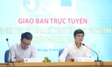 Anh Bùi Quang Huy, Bí thư T.Ư Đoàn, Chủ tịch T.Ư Hội SVVN chủ trì buổi giao ban trực tuyến. Ảnh: Bảo Anh