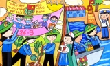 Ấn tượng tranh vẽ chào mừng Đại hội Đoàn XII 