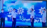 Các đại biểu phát động các hoạt động kỷ niệm 60 năm Ngày mở đường Hồ Chí Minh trên biển (23/10/1961 - 23/10/2021), với chủ đề “60 năm - Huyền thoại Đường Hồ Chí Minh trên biển” tại điểm cầu Hải Phòng.