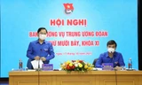Bí thư thứ nhất T.Ư Đoàn Nguyễn Anh Tuấn phát biểu tại Hội nghị Ban Thường vụ T.Ư Đoàn lần thứ 17, khóa XI. Ảnh: Lâm Đăng Hải