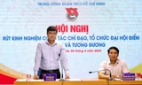 Anh Bùi Quang Huy, Ủy viên dự khuyết T.Ư Đảng, Bí thư thường trực T.Ư Đoàn phát biểu tại Hội nghị. Ảnh: Bảo Anh