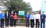 Gắn biển công trình thanh niên thuộc dự án đường Vành đai 4- Vùng Thủ đô