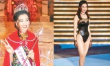 Đàm Tiểu Hoàn thời thi Hoa hậu Hong Kong 1994 (do đài TVB tổ chức).