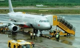 Máy bay của hãng hàng không Jestar Pacific. (Ảnh: Việt Hùng/Vietnam+) 