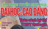 Bìa cuốn: Cẩm nang tuyển sinh 2016