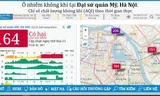 Ô nhiễm không khí Hà Nội trong chiều nay, theo ghi nhận của hệ thống Đại sứ quán Mỹ.