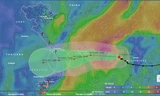 Dự báo đường đi và vùng ảnh hưởng của bão số 10.
