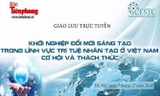Trực tuyến: Khởi nghiệp trong lĩnh vực trí tuệ nhân tạo