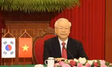 Tổng Bí thư Nguyễn Phú Trọng hội đàm với Tổng thống Hàn Quốc Yoon Suk-yeol