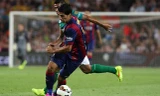 Luis Suarez trong một trận giao hữu của Barcelona