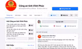 Fanpage của Công an tỉnh Vĩnh Phúc.