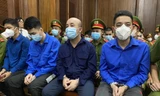 Các bị cáo tại phiên tòaẢnh: PV 