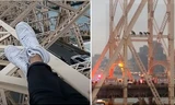 Thanh niên leo lên cột cầu cao chót vót làm loạn giờ tan tầm, hóa ra để quay livestream