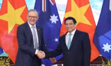Thủ tướng Phạm Minh Chính chủ trì lễ đón Thủ tướng Úc Anthony Albanese