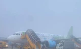 Mây mù liên tục 'bủa vây' sân bay Nội Bài 