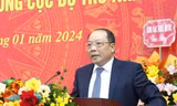 Tân Tổng cục trưởng Tổng cục Dự trữ Nhà nước Vũ Xuân Bách phát biểu nhận nhiệm vụ. 