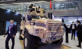 Một chiếc xe Kirpi MRAP do BMC sản xuất được trưng bày tại triển lãm quốc phòng DIMDEX ở thủ đô Doha của Qatar ngày 21/3. Ảnh: Getty Images.